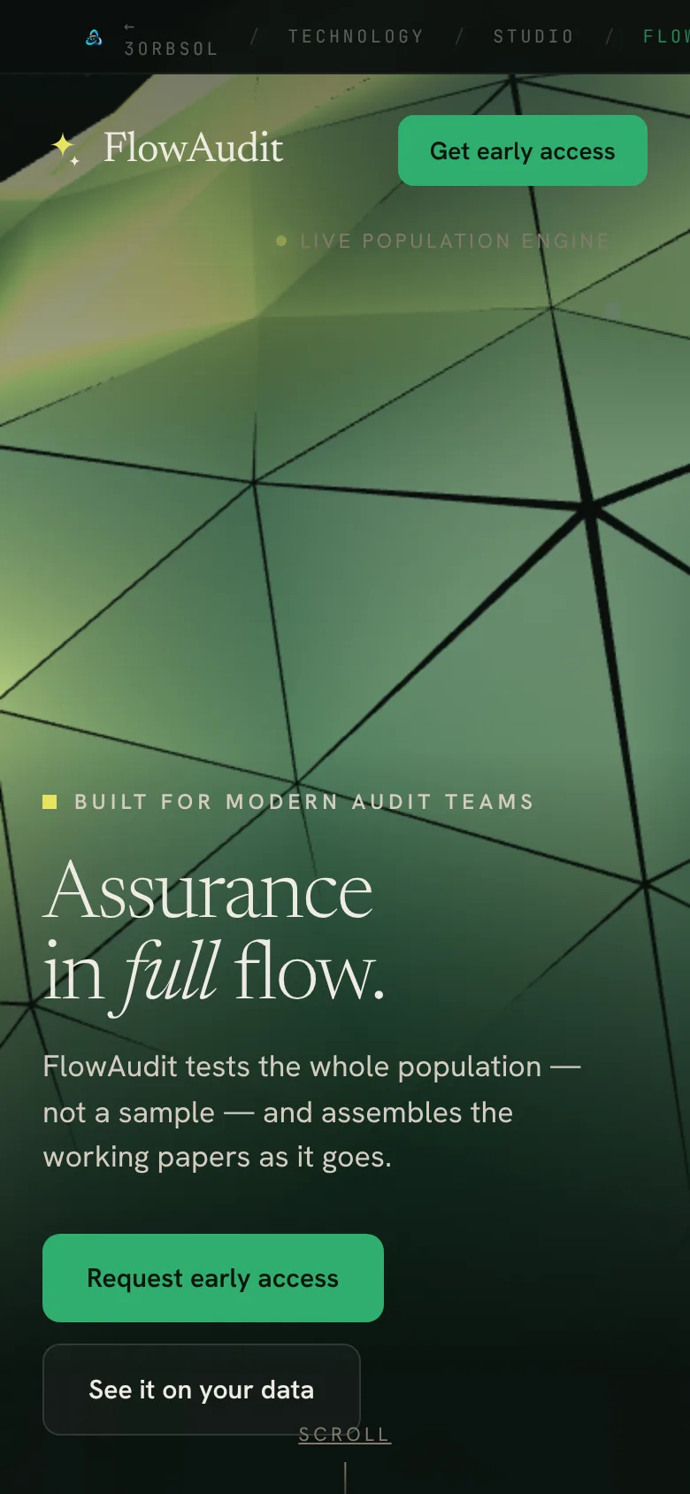 FlowAudit page, phone